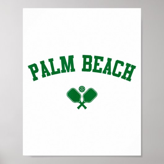 Palm Beach Pickleball Grün Poster (Vorne)