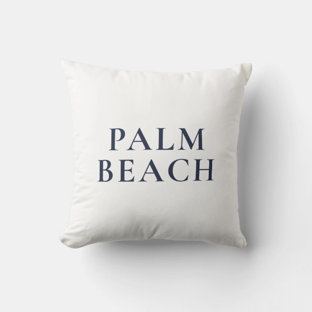 Palm Beach Preppy Coastal Kissen (Vorderseite)