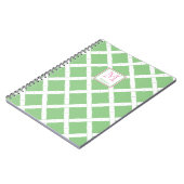 Palm Beach Preppy Green und Pink Bamboo Trellis Notizblock (Linke Seite)