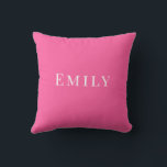 Palm Beach Preppy Personalized Name Throw Pillow  Kissen<br><div class="desc">Colorful Custom Name Dorm Pillow | Preppy College Dorm Decor Brighten your space with this Palm Beach preppy personalized name throw pillow, featuring a bold custom name in vibrant resort-inspired colors. Designed with a clean script style and cheerful coastal palette, this pillow adds personality and color to college dorm rooms,...</div>