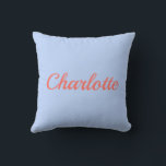 Palm Beach Preppy Personalized Name Throw Pillow  Kissen<br><div class="desc">Colorful Custom Name Dorm Pillow | Preppy College Dorm Decor Brighten your space with this Palm Beach preppy personalized name throw pillow, featuring a bold custom name in vibrant resort-inspired colors. Designed with a clean script style and cheerful coastal palette, this pillow adds personality and color to college dorm rooms,...</div>