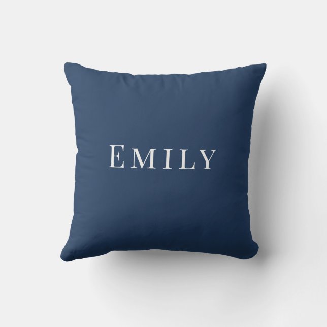 Palm Beach Preppy Personalized Name Throw Pillow  Kissen (Rückseite)