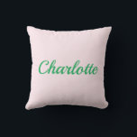 Palm Beach Preppy Personalized Name Throw Pillow  Kissen<br><div class="desc">Colorful Custom Name Dorm Pillow | Preppy College Dorm Decor Brighten your space with this Palm Beach preppy personalized name throw pillow, featuring a bold custom name in vibrant resort-inspired colors. Designed with a clean script style and cheerful coastal palette, this pillow adds personality and color to college dorm rooms,...</div>