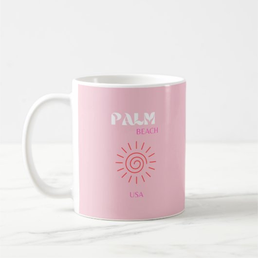 Palm Beach, Preppy, Preppy Room, rosa Kaffeetasse (Links)