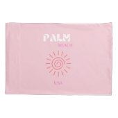 Palm Beach, Preppy, Preppy Room, rosa Kissenbezug (Rückseite)