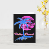 Palm Beach Retro 80er Ästhetik Karte (Gelbe Blume)