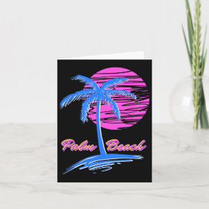 Palm Beach Retro 80er Ästhetik Karte