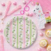 Palm Beach Rosa Pool Liegen Pappteller (Party)