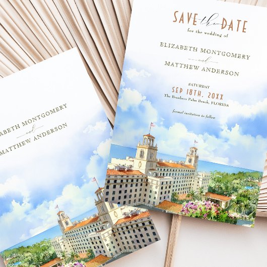 Palm Beach Save the Date Karte The Breakfast Resor