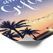 Palm Beach String Lights Card und Geschenkzeichen Poster (Ecke)