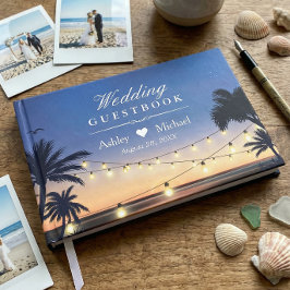 Palm Beach String Lights Hochzeit in Urlaubsort Gästebuch