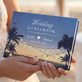 Palm Beach String Lights Hochzeit in Urlaubsort Gästebuch