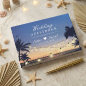 Palm Beach String Lights Hochzeit in Urlaubsort Gästebuch