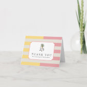Palm Beach Stripe Tropical 25. Geburtstag Danke (Vorderseite)