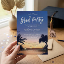 Palm Beach Sunset String Lights Graduation Party