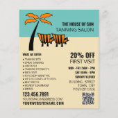 Palm Beach, Tanning Salon Werbung Flyer (Vorne)