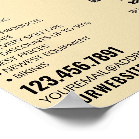 Palm Beach, Tanning Salon Werbung Poster (Ecke)