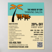 Palm Beach, Tanning Salon Werbung Poster (Vorne)
