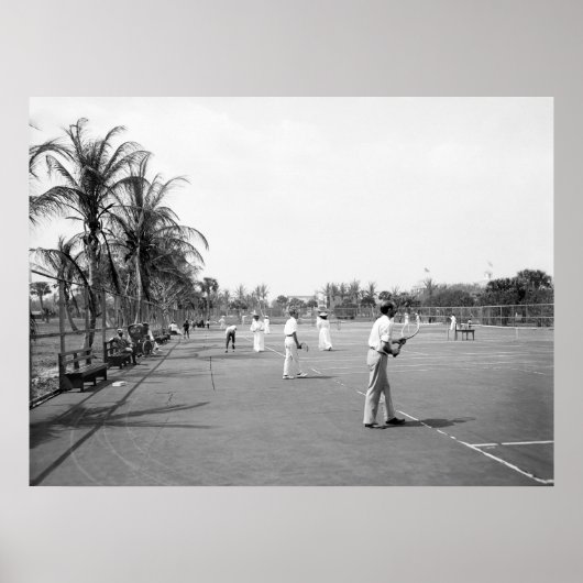 Palm Beach Tennis, 1900 Poster (Vorne)