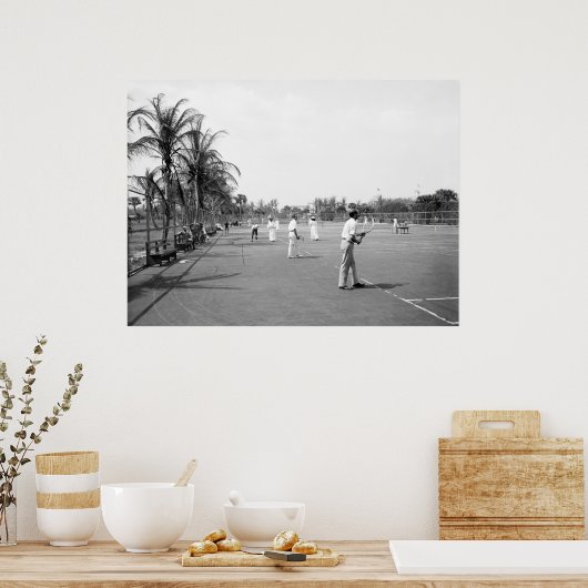 Palm Beach Tennis, 1900 Poster (Küche)