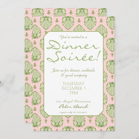 Palm Beach Theme Invitation Einladung (Vorne/Hinten)