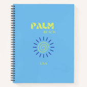 Palm Beach, Travel Art, Florida, Preppy, Blue Notizblock (Vorderseite)