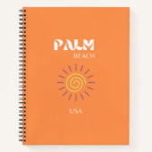 Palm Beach, Travel Art, Preppy, Orange Notizblock (Vorderseite)