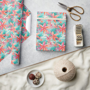 Palm Beach Tropical Beach Blume Geschenkpapier