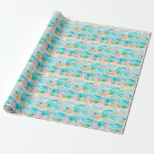Palm Beach Tropical Beach Sand Castle Geschenkpapier (Ungerollt)