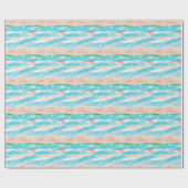 Palm Beach Tropical Beach Seagulas Geschenkpapier (Flach)
