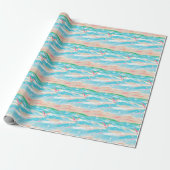 Palm Beach Tropical Beach Seagulas Geschenkpapier (Ungerollt)