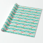 Palm Beach Tropical Beach Surf Van Geschenkpapier (Ungerollt)