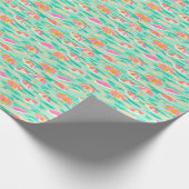 Palm Beach Tropical Beach Umbrellas Geschenkpapier (Ecke)