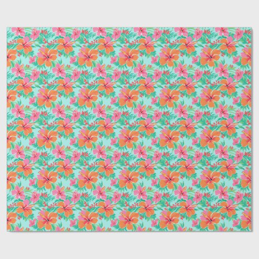 Palm Beach Tropical Blume Geschenkpapier (Flach)