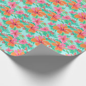 Palm Beach Tropical Blume Geschenkpapier (Ecke)