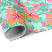 Palm Beach Tropical Blume Geschenkpapier (Rolleneckpunkt)