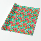 Palm Beach Tropical Island Blume Geschenkpapier (Ungerollt)