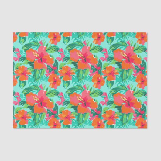 Palm Beach Tropical Island Blume Seidenpapier (Vorderseite)