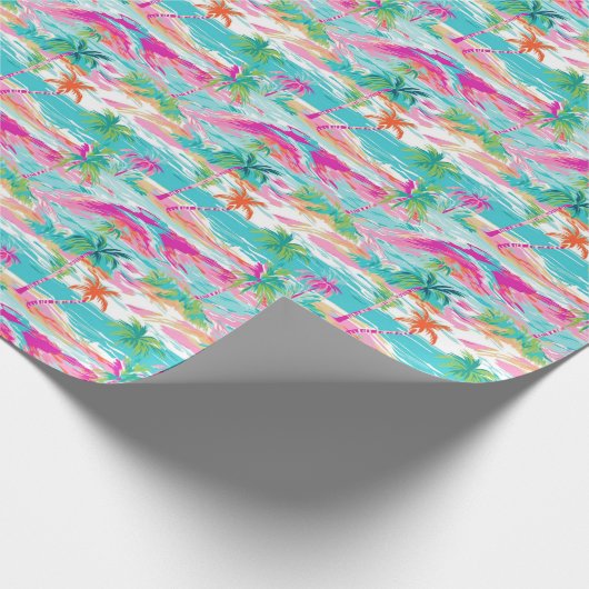 Palm Beach Tropical Island Geschenkpapier (Ecke)