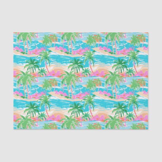 Palm Beach Tropical Island Seidenpapier (Vorderseite)