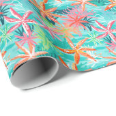 Palm Beach Tropical Island Starfish Geschenkpapier (Rolleneckpunkt)
