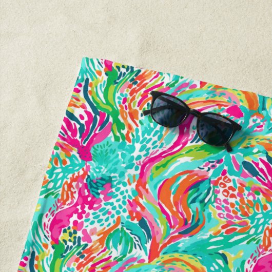 Palm Beach Tropical Island Underwater Coral Strandtuch (Beispiel)