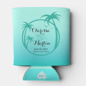 Palm Beach Tropical Logo | Aqua Dosenkühler (Rückseite)