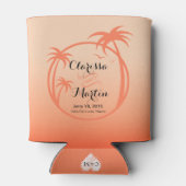 Palm Beach Tropical Logo | Pfirsich Dosenkühler (Rückseite)