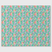 Palm Beach Tropical Mermaids Geschenkpapier (Flach)
