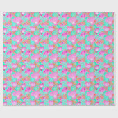 Palm Beach Tropical Ocean Seashells Geschenkpapier (Flach)