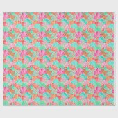 Palm Beach Tropical Ocean Seashells Geschenkpapier (Flach)