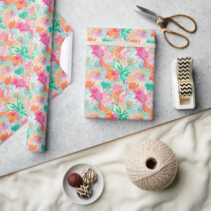 Palm Beach Tropical Ocean Underwater Coral Geschenkpapier