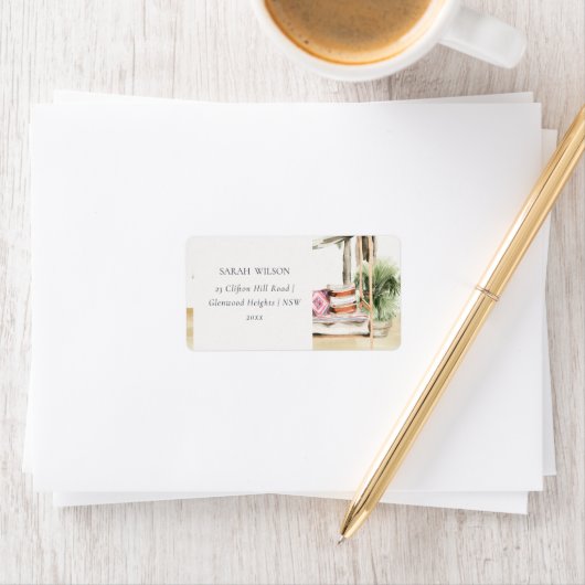 Palm Beach Tropical Palm Beach Cabana Adresse Adressaufkleber (Insitu)