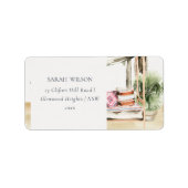 Palm Beach Tropical Palm Beach Cabana Adresse Adressaufkleber (Vorne)